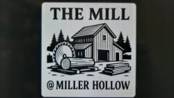 Commissioned birch sign, laser engraved and backfilled with black powder coat for bold contrast and long-lasting detail.